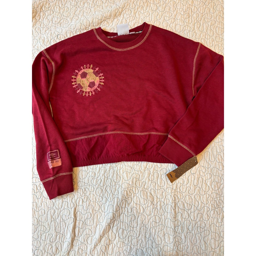 Umbro‎ Girls XL 16 Boxy Sweatshirt Rhubarb Red Soccer Beyond the Pitch